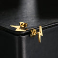 Kamara Lighting Bolt Stud Earrings / Stainless Steel view 3