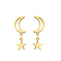 Liana Moon & Star Drop Earrings / Stainless Steel view 7