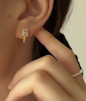 Monaco Elegant Zircon Earrings / 925 Sterling Silver - Nina Kane Jewellery