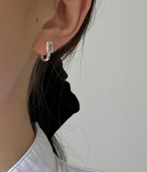 Monaco Elegant Zircon Earrings / 925 Sterling Silver - Nina Kane Jewellery