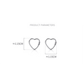 Valerie Heart Shaped Earrings / 925 Sterling Silver view 6