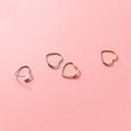 Valerie Heart Shaped Earrings / 925 Sterling Silver view 3