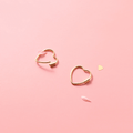 Valerie Heart Shaped Earrings / 925 Sterling Silver view 2