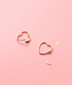 Valerie Heart Shaped Earrings / 925 Sterling Silver - Nina Kane Jewellery