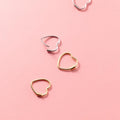 Valerie Heart Shaped Earrings / 925 Sterling Silver view 4