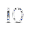 Althea Starry Sky Hoop Earrings / 925 Sterling Silver view 1