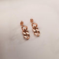 Marcia Cuban Link Drop Earrings / Stainless Steel view 8