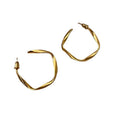 Maria Irregular Hoop Earrings / Stainless Steel view 5