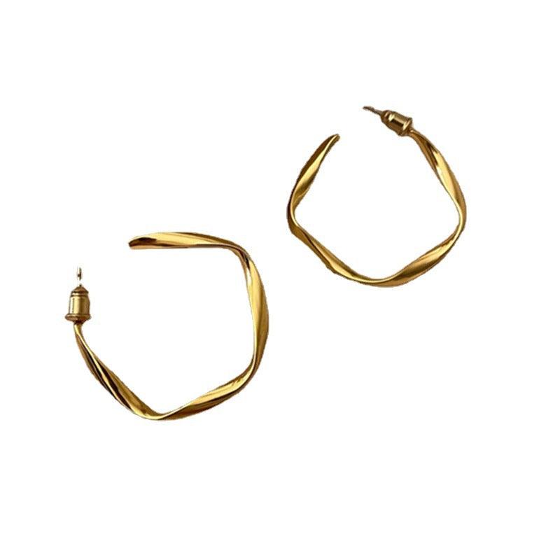 Maria Irregular Hoop Earrings / Stainless Steel