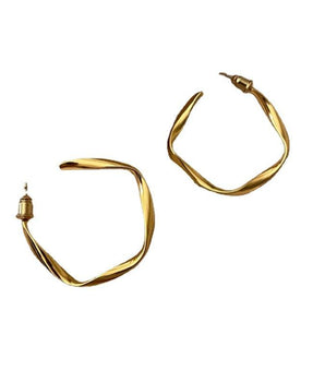 Keira Irregular Hoop Earrings / Stainless Steel - Nina Kane Jewellery