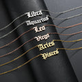Calista Gold Cursive Script Zodiac Pendants / 18K Gold Plated view 3
