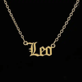 Calista Gold Cursive Script Zodiac Pendants / 18K Gold Plated view 9