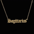Calista Gold Cursive Script Zodiac Pendants / 18K Gold Plated view 12