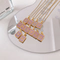 Santana Pink Enamel Zodiac Pendants / Stainless Steel view 2