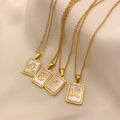 Santana Pink Enamel Zodiac Pendants / Stainless Steel view 8