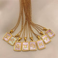 Santana Pink Enamel Zodiac Pendants / Stainless Steel view 6