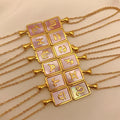 Santana Pink Enamel Zodiac Pendants / Stainless Steel view 7