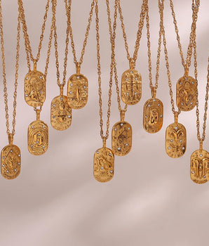 Terra Vintage Zodiac Constellation Pendants / Stainless Steel - Nina Kane Jewellery