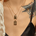 Annie "BREATHE" Necklace / 18K Gold Plated view 3