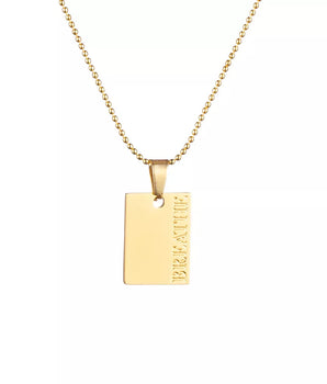 Annie "BREATHE" Necklace / 18K Gold Plated - Nina Kane Jewellery