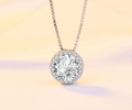 Celeste Classic Diamond Necklace / 925 Sterling Silver view 1