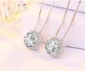Celeste Classic Diamond Necklace / 925 Sterling Silver view 3