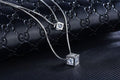 Elektra Double Chain Square Pendants / 925 Sterling Silver view 2