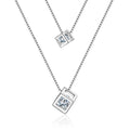 Elektra Double Chain Square Pendants / 925 Sterling Silver view 5