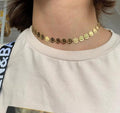 Gold Danika Smiley Face Necklace / Stainless Steel view 2
