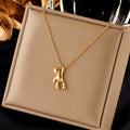 Imogen Teddy Bear Pendant Necklace / Stainless Steel view 2