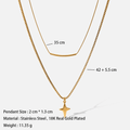 Lianna Star Double Chain / 18K Gold Plated view 6