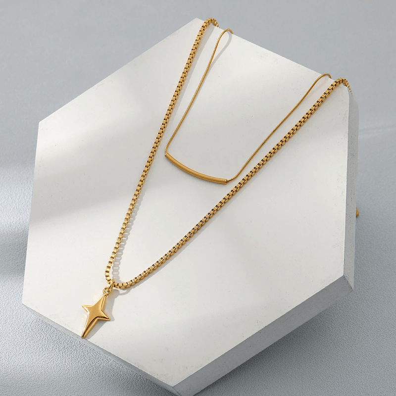 Lianna Star Double Chain / 18K Gold Plated