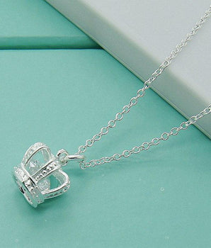 Marie Royal Crown Pendant Necklace / 925 Sterling Silver - Nina Kane Jewellery
