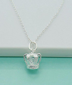 Marie Royal Crown Pendant Necklace / 925 Sterling Silver - Nina Kane Jewellery