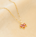 Matilda Maple Leaf Necklace / Stainless Steel view 3