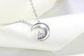 Peyton Crescent Moon Necklace / 925 Sterling Silver view 5