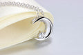 Peyton Crescent Moon Necklace / 925 Sterling Silver view 6