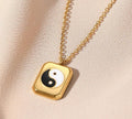 Poppy Ying Yang Pendant Necklace / Stainless Steel view 3