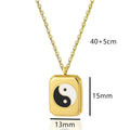 Poppy Ying Yang Pendant Necklace / Stainless Steel view 5