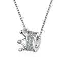 Regina Crown Pendant Necklace / 925 Sterling Silver view 1