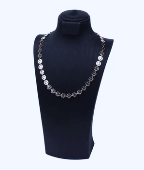 Silver Danika Smiley Face Necklace / Stainless Steel - Nina Kane Jewellery