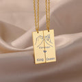 The King & Queen Couples Pendant / 18K Gold Plated view 1