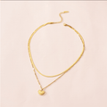 Ursula Duo Heart "Love You" Pendant / Stainless Steel view 2