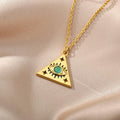 Tania Triangle Evil Eye Pendants / Stainless Steel view 3
