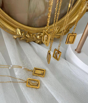 Harlow Rotating Moon & Sun Pendants / 18K Gold Plated - Nina Kane Jewellery