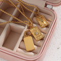 Vintage Gold & Zircon Tarot Pendants / Stainless Steel view 8