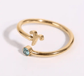 Star Sign & Birth Stone Rings / 18K Gold Plated view 9
