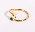 Star Sign & Birth Stone Rings / 18K Gold Plated view 12
