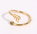 Star Sign & Birth Stone Rings / 18K Gold Plated view 19