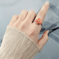 Daisy Adjustable Flower Rings / 925 Sterling Silver view 3